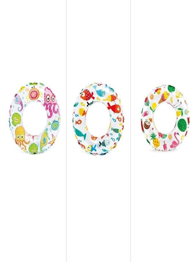 DIPDEY Pool Party Swimming Ring Swim Tube for Kids Swimming Learing Ring for Girls and Boys Swimming Tube Inflatable Swim Ring(3-6Year) (20 inch Tube) Pack of 1 - Image 5